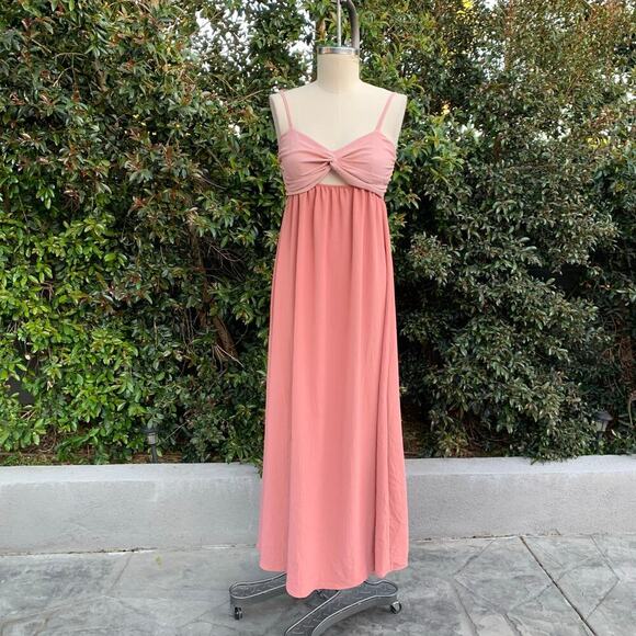 NWOT Vanilla Bay Two-Toned Pink  cut-Out Maxi Dress USA Made Women’s Small - Picture 1 of 10